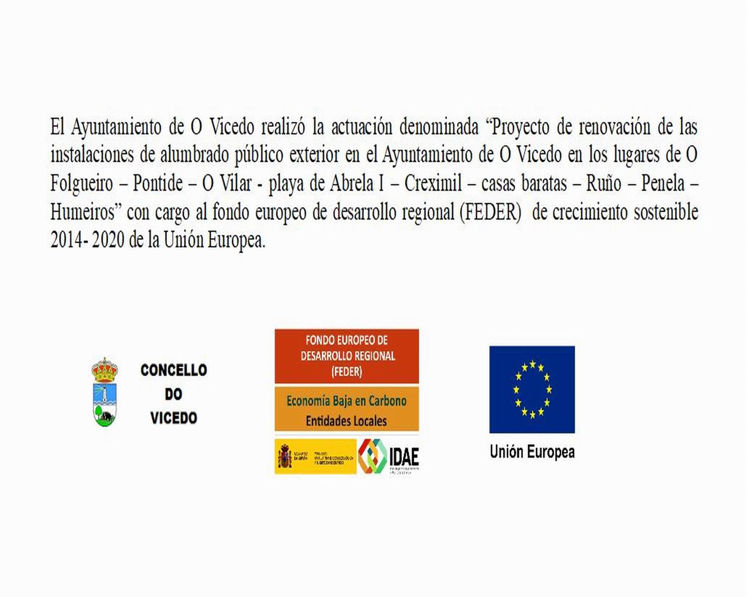 Alumeado público O Vicedo