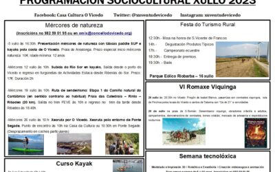 Programación sociocultural prevista para o mes de xullo