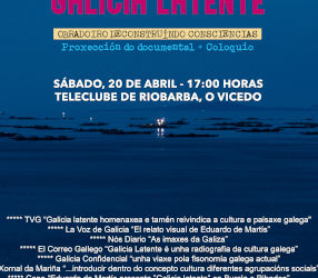 Proxección de documental e obradoiro “Galicia Latente” en Riobarba o vindeiro sábado 20 de abril