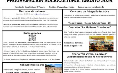 Programación sociocultural para agosto de 2024