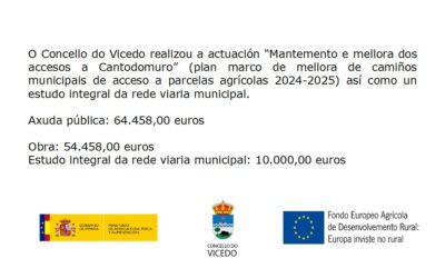 Mantemento e accesos a Cantodomuro
