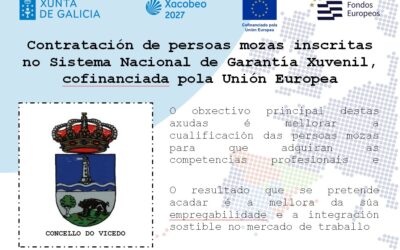 Contratación de persoas mozas inscritas no Sistema Nacional de Garantía Xuvenil, cofinanciada pola Unión Europea